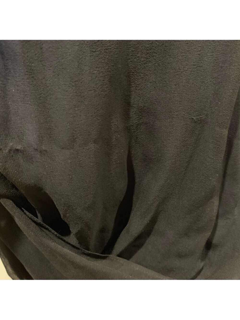 HAUTE HIPPIE Black & Blue Draped Faux Wrap Top XS FLAW - Picture 7 of 10